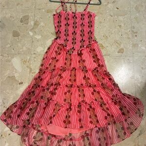 Unused Pink and Brown Flowy Dress